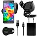 Produktbild Original Lanboo® 4 in1 KFZ Auto Lade Set schwarz mit Micro USB Ladekabel Datenkabel + 220V Netzteil + KFZ Adapter Ladegerät + KFZ Auto Mini Halterung für Samsung Galaxy Core Grand Prime - SM-G530F, G530FZ, G530Y