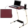 TABLE MAGIC Pro-Executive Multipurpose Laptop Table Mat Finish - Adjustable, Foldable, Footrest, Lightweight & Durable -Candy Brown