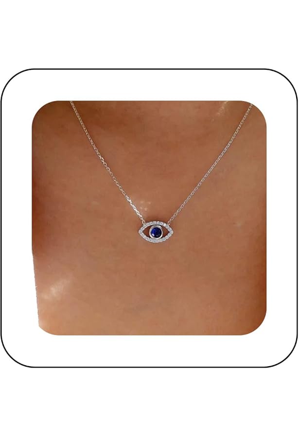 Collier Pendentif Saphir Ovale - Cristal Bleu Clair, Chaîne Argentée, Style Minimaliste Et Bohème