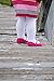 Baby Emporio - Baby & Toddler Girl Tights - Soft Cotton with Mary Jane Style and Anti Slip Soles - Gift Bag (6-12 Months, FABULOUS FUCHSIA)