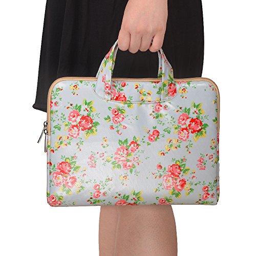Onite Laptophülle Tasche Schutzhülle Hülle Schultertasche Laptoptasche sleeve case für Laptop Tablet Notebook (Blumen, 11.6-12“) - 6