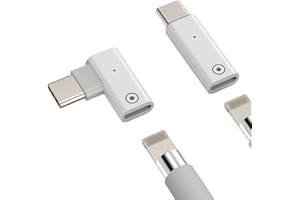ZOYUZAN Adattatore Apple Pencil Caricabatterie Accessori (Set di 2) iPencil 1° Generazione USB C Maschio a Lightning Femmina Carica Adaptador Certificato MFI 1 Generazione Penna Tipo Convertitore per iPad Pro