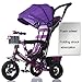 Produktbild Kinderfahrräder, Dreiräder, Klappräder 1-6 Jahre alt, Kinderwagen, abnehmbare Stoßstangen, Markisen ( Color : Purple )