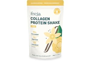 Freja Collagen Protein Shake | Vanilla | Natural Bone Broth Powder | Dairy & Gluten Free | 300g (12 Servings)