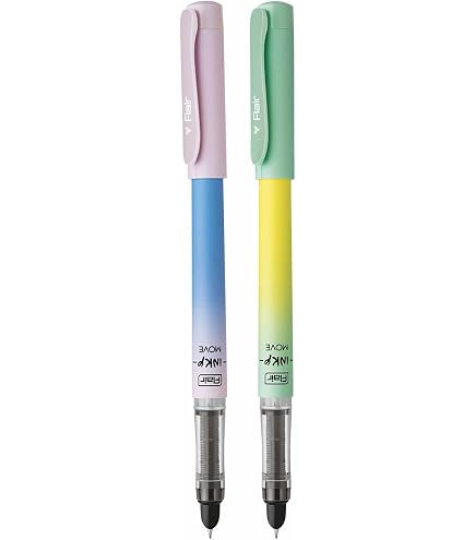 Flair Move Kugelschreiber – Feine Spitze, Pastellfarben, 10 Stück Mit Schwarzer Tinte