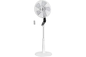 Rowenta Turbo Silence Extreme Ventilateur sur pied, Puissant, Silencieux, Écoénergétique, Design, Timer 12h, Télécommande VU5690F0
