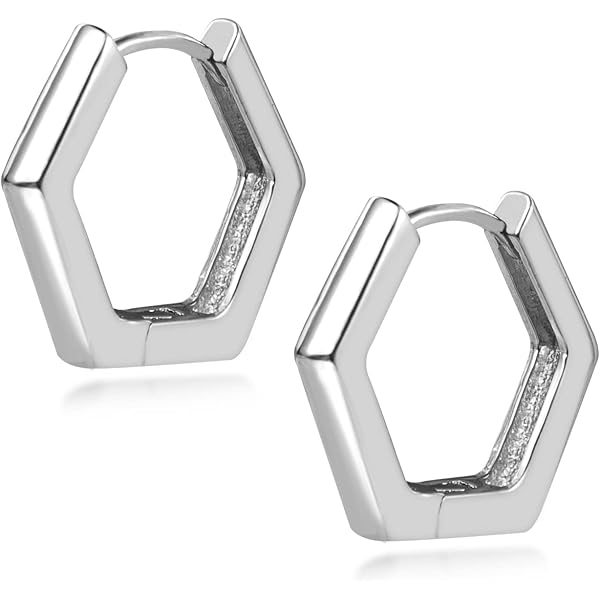 20 Crochets Boucles D'Oreilles Argent 925 - Créoles Huggie 14mm Hypoallergéniques
