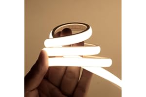 HEGEHE Ruban LED COB, Bande LED IP65 Etanche Bande Lumineuse 220V Super Lumineux 288 LEDS/M Flexible Bande lumière pour Escalier, Chambre, Noël, Fête, etc (Blanc naturel, 2M)