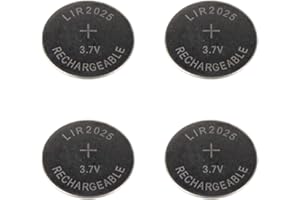 Girafus Knopfzellen-Akku 4xLIR-2025 Knopfbatterien Wiedeaufladbar 3.7 V / 45mAh /Ersetzt CR-2025 Knopfzellenbatterie- Button Cell für zB.: Mainboard, Taschenrechner, Fahrradcomputer, Tan Generator