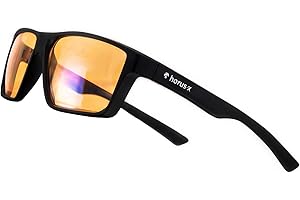 Horus X • Lunettes Gaming - Lunette de Repos Filtre Protection Ultime Anti-Lumière Bleue Ecrans (Jeux Vidéos Console Ordinateur PC) & UV - Accessoire Gamers Esport - Homme et Femme | One Amber
