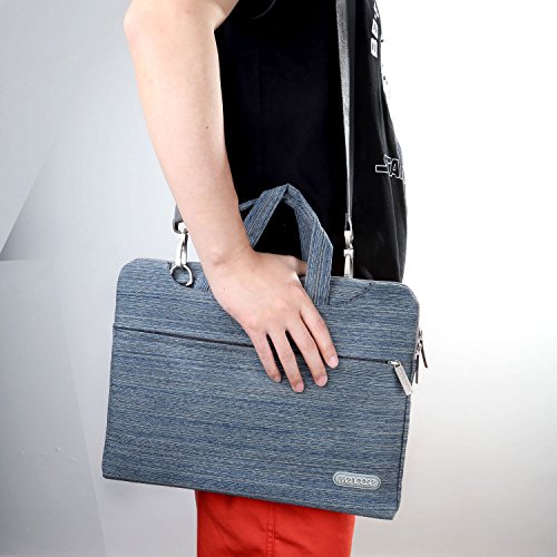 ivencase – Hülle Aktentasche Tasche Schultertasche für 15-15.6 Zoll Laptop / Notebook / Computer / MacBook Pro 15.4 / MacBook Pro with Retina Display 15.4 – blau - 7