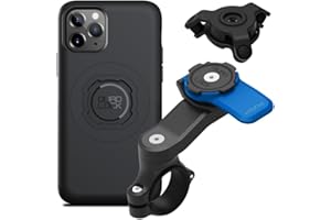 Quad Lock Support Téléphone pour Guidon de Moto avec Amortisseur de Vibrations et Coque MAG pour iPhone 11 Pro