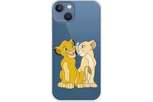 LA CASA DE LAS CARCASAS Custodia ufficiale del Re Leone - Simba e Nala, per iPhone 13, per proteggere il tuo cellulare, Custodia per iPhone 13 in silicone flessibile, con licenza ufficiale Disney