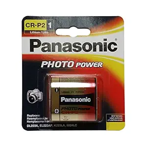 Panasonic CR-P2PA/1B Photo Power CR-P2 Lithium Battery 1 Pack (Gold)