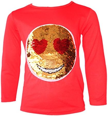West Couture Girls Sequin Emoji 2 Way Brush Changing Sequins Smiley Faces Emoticons Love Face To Wink Face To 3-14 yrs