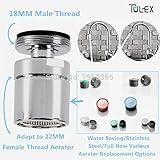 Como se muestra en la imagen Generic blanco: ahorro de agua aireador de grifo giratorio Boquilla Bubbler accesorio para la cocina baño grifo bidé latón 18 mm rosca macho envío gratuito