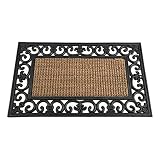 Color: Negro/natural. Siena Garden 548194 - Felpudo de Exterior