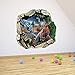 2015 Newly Arrival Hot Sale Dinosaurs Children's Room Waterproof Removable Wall Sticker Color Black
