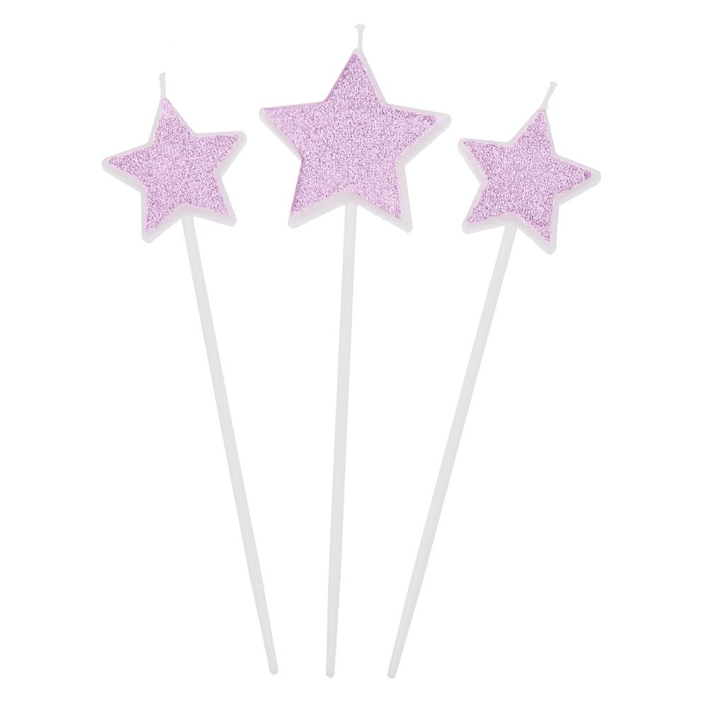 YNuth Glitter Star Candles for Cake Decoration Star Cake Topper Candles
