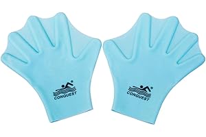 EXCEREY Swimming Gloves Silicone Webbed Swim Training Gloves Web Gloves Swimming Water Gloves for Kids and Unisex Adult (one Pair)