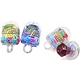 Flashing Bling Pops 10g - Grape, lemon & strawberry flavour lollipops (Half box (6 ring pops))