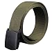 Produktbild WOCACHI Herren Gürtel Wild Men Leinwand Belt hypoallergen Metall frei Kunststoff Automatik Buckle (Armeegrün)