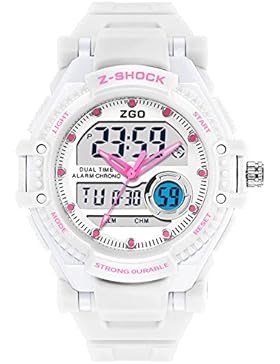 Kinder sport-elektronische uhr,50m tiefe wasserdicht Wecker Leuchtend Digital Woche Kalender Freizeit Kind] Mädchen...