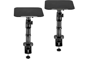 MYWALL my wall HS30L Support de Table Universel pour Haut-parleurs, Inclinaison +/-15° avec Une Charge jusqu'à 15 kg, Noir, 2 Supports pour Enceintes