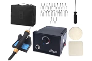 Afantti Pyrography Tool Machine Professional Wood Burning Pen Kit Electric Leather Burner Set | 200-800 °C | 23 Tips | Carry Case | for Adult Starter Beginner Craft