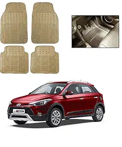 RS Enterprises Cars Hyundai i20 Active Car Carpet Floor/Foot Rubber Standard Mat (Beige)