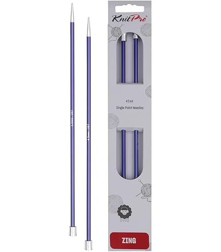 Prym 191430 Ferri Da Maglia In Alluminio - 25 Cm, Spessore 5 Mm, Grigio Perla, Punta Arrotondata, Codifica Colore