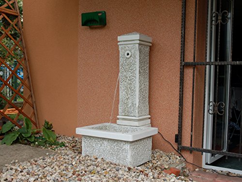 Wandbrunnen mit Becken Springbrunnen aus Steinguss, frostfest