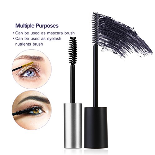 PIXNOR Leere Mascara Rohr mit Wimpern Zauberstab Wimpern Creme Container Flasche, Rubber fügt Trichter-Set für Castor Oil 7,5 ml und 10ml - 5