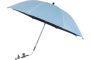 STARRY CITY Parapluie de Poussette Réglable Avec Pince universelle,Ombrelles UPF 50 +,Pour Chariot Enfants (Bleu)