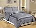 Produktbild 3 Stück Tagesdecke gesteppt Tagesdecke 220 gsm Tröster Set Bettwäsche Set, Betty Dark Gray, Super King 260 x 270 CM