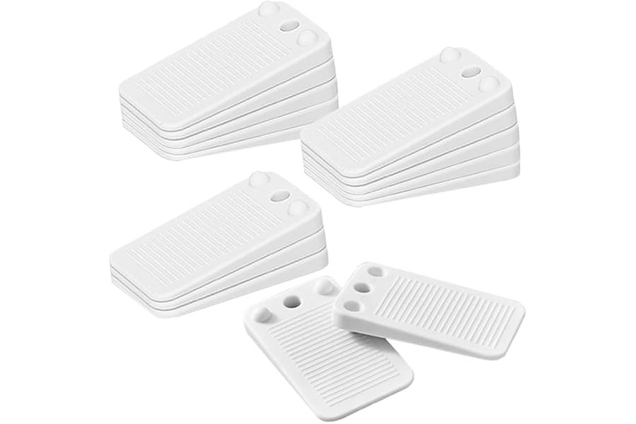 LELE LIFE 15 Pack Flexible Rubber Shims for Leveling, Stackable, Cuttable, Anti-Slip, Furniture Levelers Table Wedges for Uneven Floors, Toilet, Chair, Bed, Cabinet, 1cm High