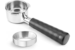 BENFUCHEN Espresso Bottomless Portafilter 54mm compatible con Breville 870/875/878/880 Cesta de filtro 304 Fool acero inoxidable máquina herramienta