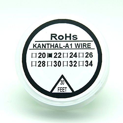 Kanthal A1 Tipo 22  32 G AWG de bobina de alambre de resistencia 30 pies (10 m)