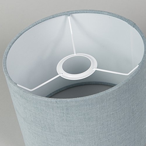 QAZQA Modern Polyester Lampenschirm 20/20/15 Zylinder mineral , Rund gerade Schirm Pendelleuchte, Schirm Stehleuchte, - 6