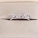 JaneDream Women Silver Plated Gorgeous CZ Crystal Rhinestone Princess Queen Crown Wedding Ring (Silver&Size O)