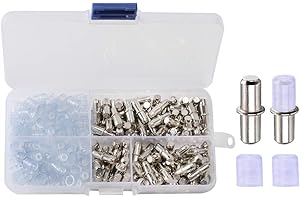FOGAWA 120 Stück Bodenträger 5mm Regalstifte Bodenträgerstifte Edelstahl Steckbodenträger mit 120pcs Kunststoffkappe und Box, Regal Stützstifte für Glas Holzböden Regalboden Schrank Bücherregal