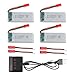 Price comparison product image Creation 4Pcs 3.7V 900mah Li Battery for 8807 8807W Fordable RC Quadcopter Drone + 1 to 4 Charger + Charging Cable
