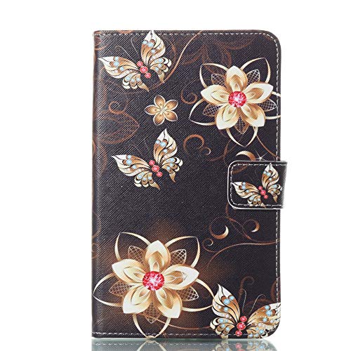 Preisvergleich Produktbild Standfoliotablettabdeckung Premium-Soft-PU-Leder-Schutzhülle kompatibel mit Samsung Galaxy Tab A 7.0 / T280 / T285, Anti-Scratch-Leichtgewichtler dünner stehender Koffer Auto Wake / Sleep Leichte Rück