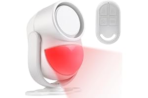 GALOOK Alarme Detecteur de Mouvement sans Fil avec Télécommande, PIR Alarme antivol pour Maison, Magasins, Bureaux, Voitures, Garage Camping, Car sans Fil, Fonctionne sur Piles, 125dB