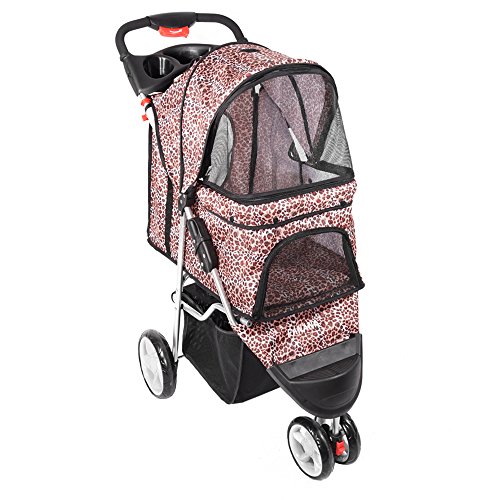 Panana-New-Pet-Travel-Stroller-Cat-Dog-Pushchair-Trolley-Puppy-Jogger-Carrier-Three-Wheels