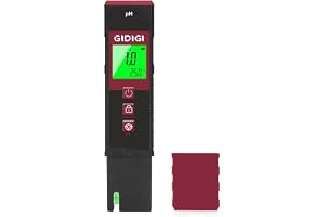 GIDIGI Professionell pH-mätare, pH-testare med färgskärm | pH-digital mätare för akvarium, hydroponiska växter, pool, dricksvatten, jäsning, inbyggd återställningsfunktion