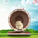 Zaote Holz Übungsrad für Hamster Rennmäuse Mäuse Chinchilla Meerschweinchen Eichhörnchen