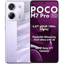 Poco M7 Pro 5G Dual Sim Free 極美品 POCO M7 Pro 5G, Lavender Frost (6GB, 128GB) : Amazon.in: Electronics