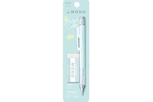 ‎TOMBOW Tombow MONO graph und MONO Radierer, 0,5mm, Mint Green, Präzision mit 4-mm-Spitze, innovativer Schüttel-Mechanismus, stabilere Messing-Zange, nachfüllbar, inkl. Radierer [SH-MG64-PE04A]