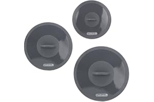 Coolinato - Set di 3 coperchi salvafreschezza in silicone, 19 cm, 21 cm, 29 cm, coperchio in silicone sostenibile per pentole, ciotole, piatti